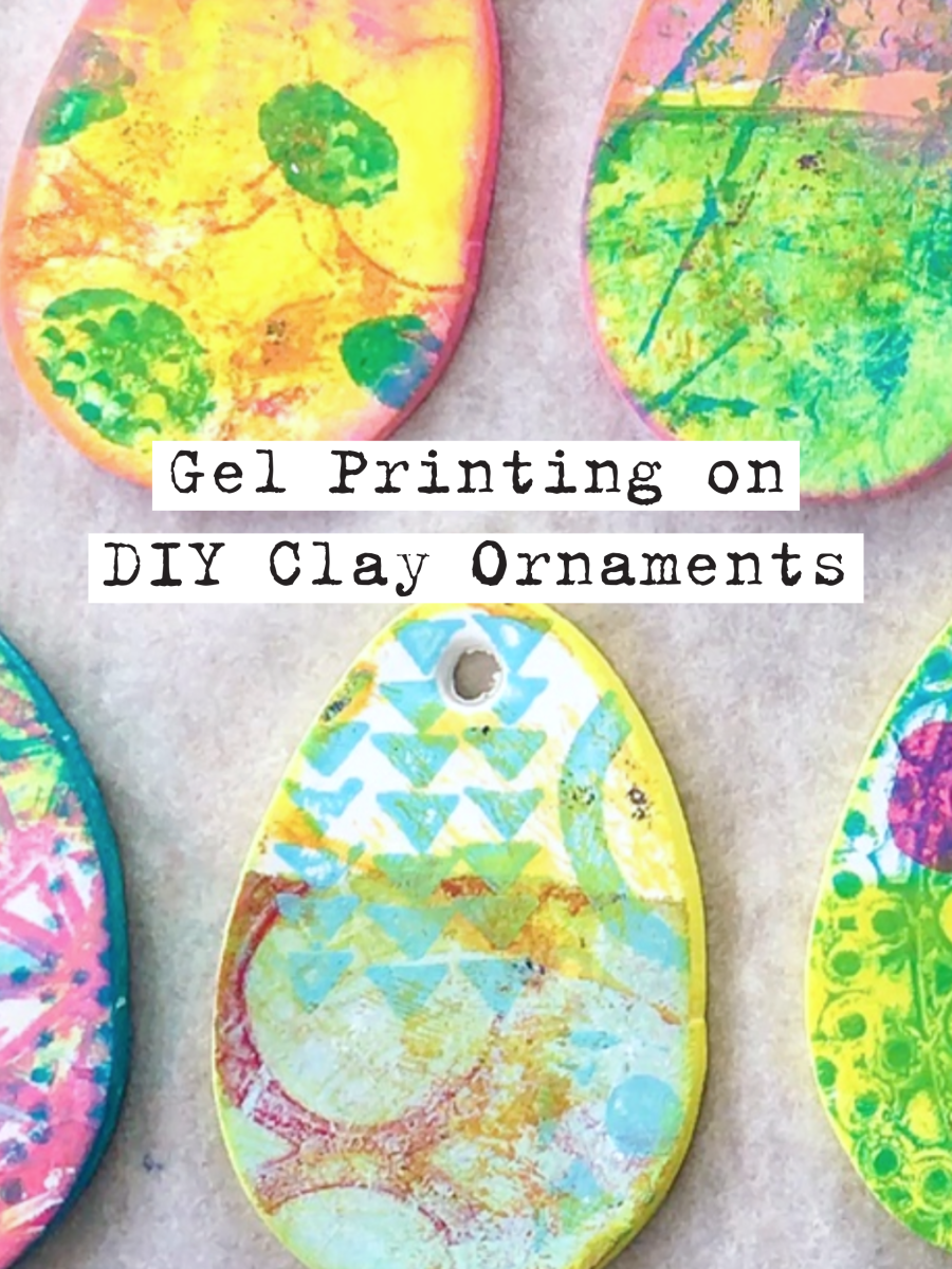 Gel Printing On Diy Clay Ornaments Video Marsha